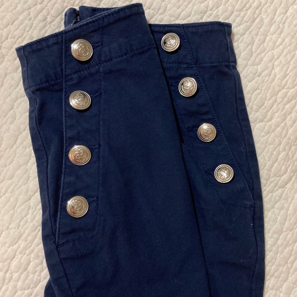 LOFT Navy Blue Nautical Mini Skirt‎ | Size 10 P | Sailing Outfit | Summer BBQ - Picture 5 of 9